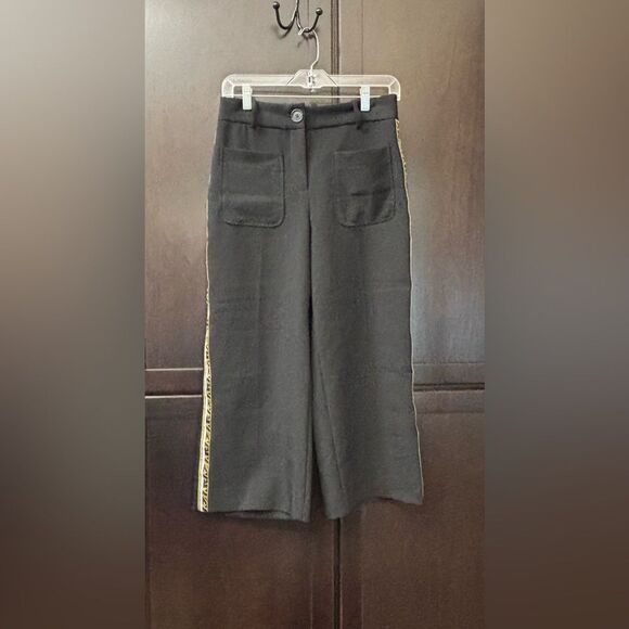 Zara Logo tuxedo pants cropped EUC - Picture 3 of 12